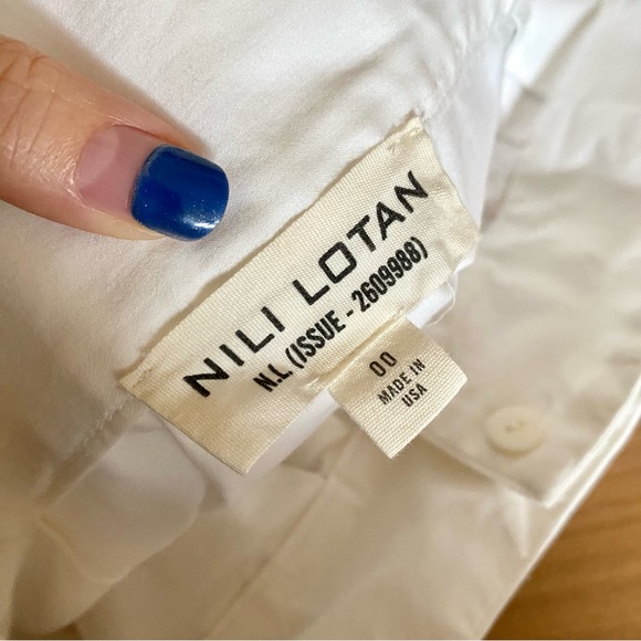 Nili Lotan Dallas Straight Leg cotton twill pant white - Picture 9 of 16